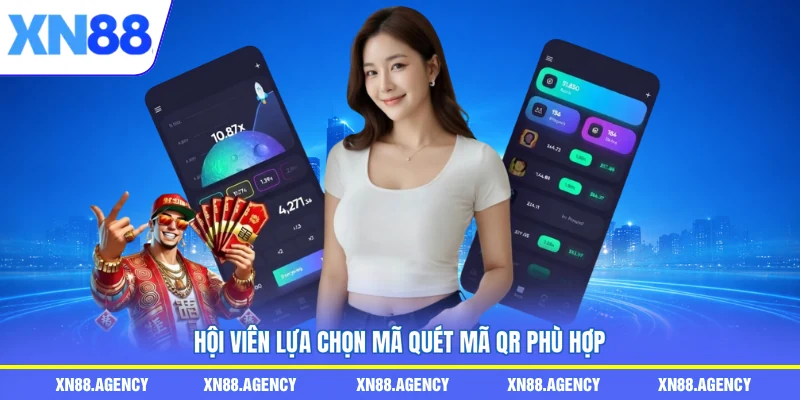 Hội viên lựa chọn mã quét mã QR phù hợp