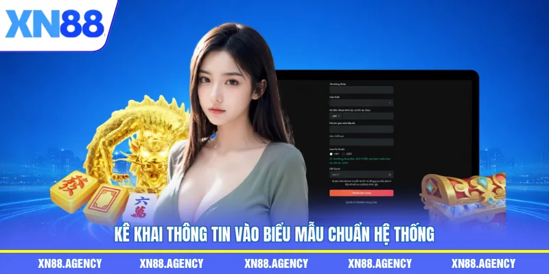 Kê khai thông tin vào biểu mẫu chuẩn hệ thống